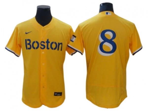 Boston Red Sox #8 Carl Yastrzemski Gold City Connect Flex Base Jersey by My Store