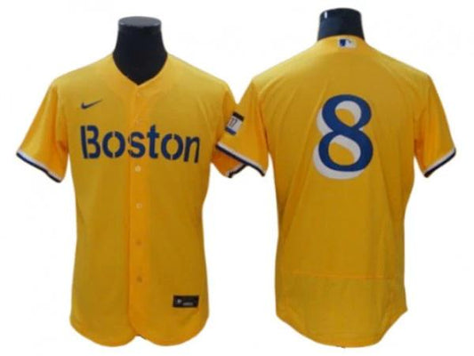 Boston Red Sox #8 Carl Yastrzemski Gold City Connect Flex Base Jersey by My Store