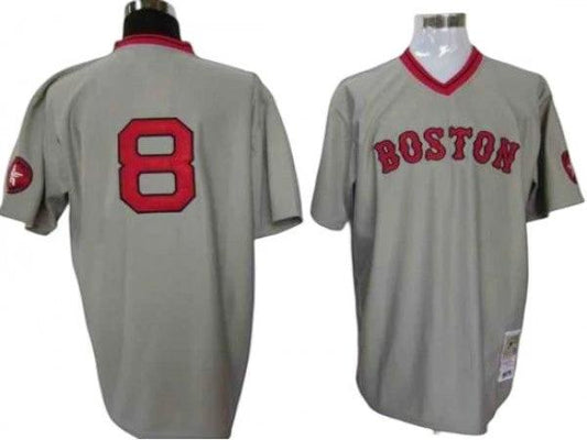 Boston Red Sox #8 Carl Yastrzemski Gray 1975 Throwback Jersey by My Store