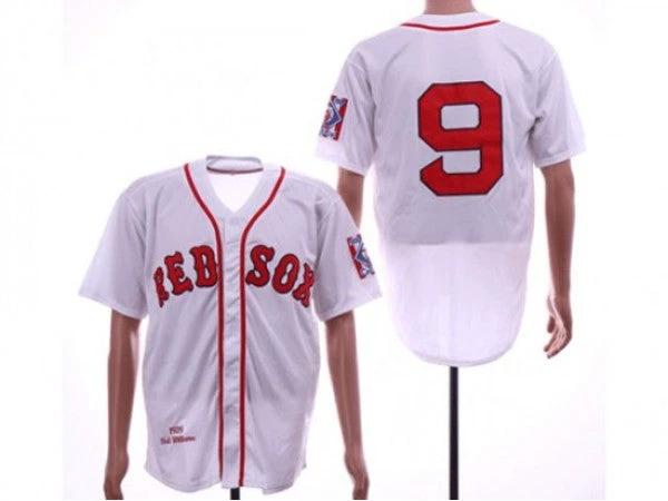 Boston Red Sox #9 Ted Williams White 1939 Throwback Jersey by My Store