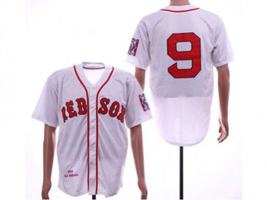 Boston Red Sox #9 Ted Williams White 1939 Throwback Jersey by My Store