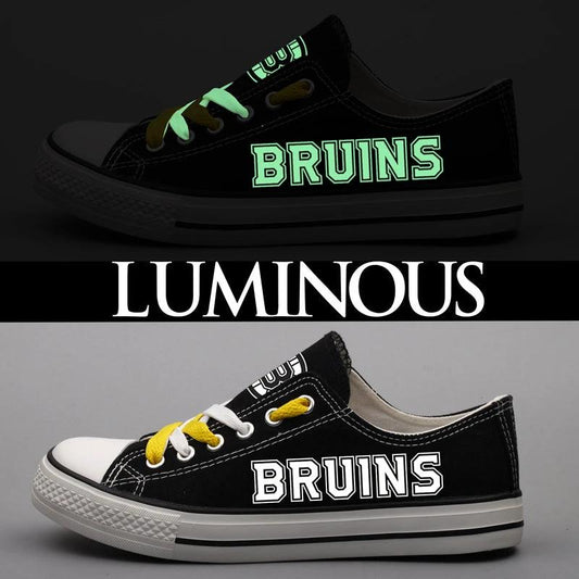 Boston Bruins Low Top Canvas Sport Sneakers Shoes For Men Women Fans by Crocs