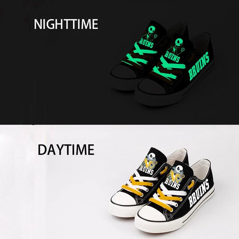 Boston Bruins Low Top Canvas Sport Sneakers Shoes For Men Women Fans by Crocs