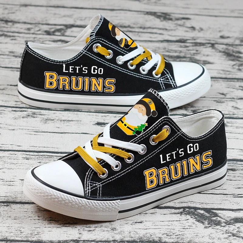 Boston Bruins Low Top Canvas Sport Sneakers Shoes For Men Women Fans by Crocs