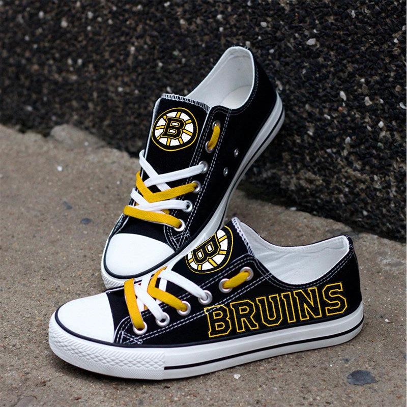 Boston Bruins Low Top Canvas Sport Sneakers Shoes For Men Women Fans by Crocs