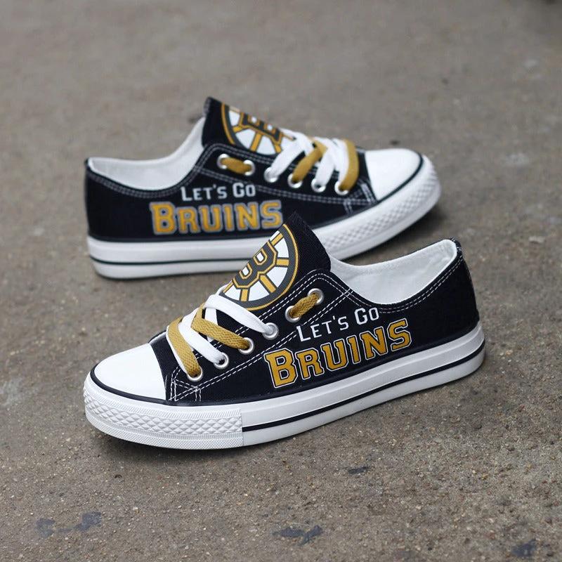 Boston Bruins Low Top Canvas Sport Sneakers Shoes For Men Women Fans by Crocs