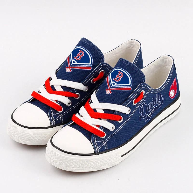 Boston Red Sox Limited Print Low Top Canvas Shoes Sport Sneakers For Men Women Fans by Crocs