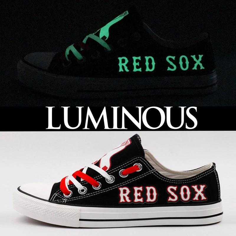 Boston Red Sox Limited Print Low Top Canvas Shoes Sport Sneakers For Men Women Fans by Crocs