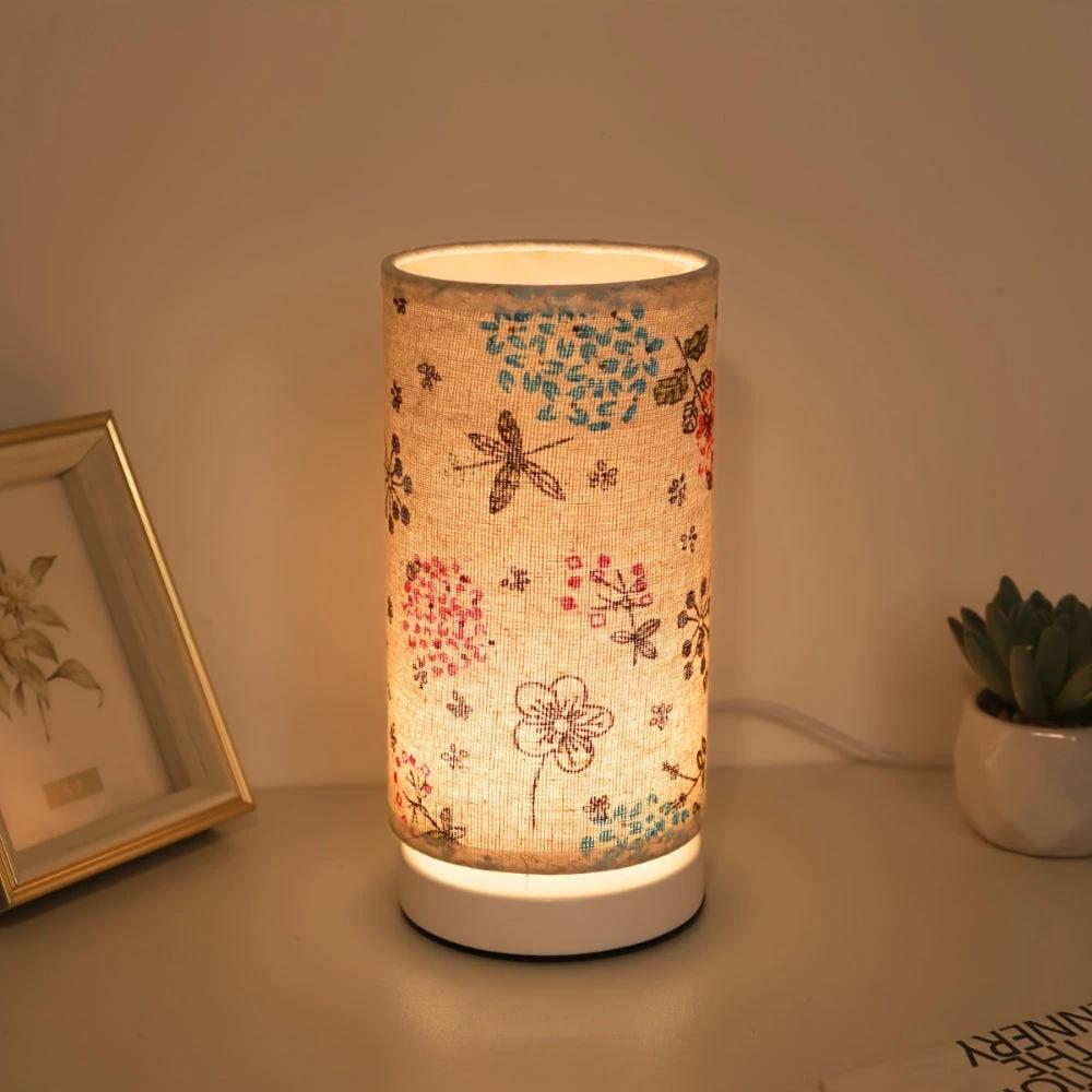 Botanical Floral Fabric Lighting Table Lamp by Casa & Beyond