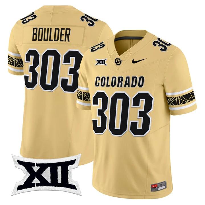 Boulder Jersey #303 Colorado Buffaloes 2025 Vapor Limited V2 Stitched by My Store NCAA Football Jerseys
