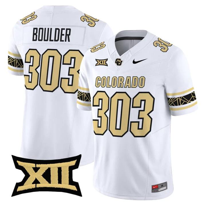 Boulder Jersey #303 Colorado Buffaloes 2025 Vapor Limited V2 Stitched by My Store NCAA Football Jerseys