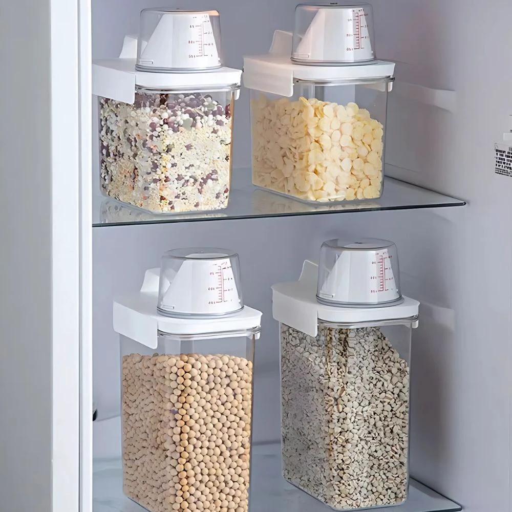 Clear Cereal and Grain Organizer by Casa & Beyond