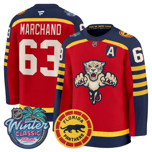 Brad Marchand Jersey #63 Florida Panthers 2026 Winter Classic Premium Stitched by Hockey David