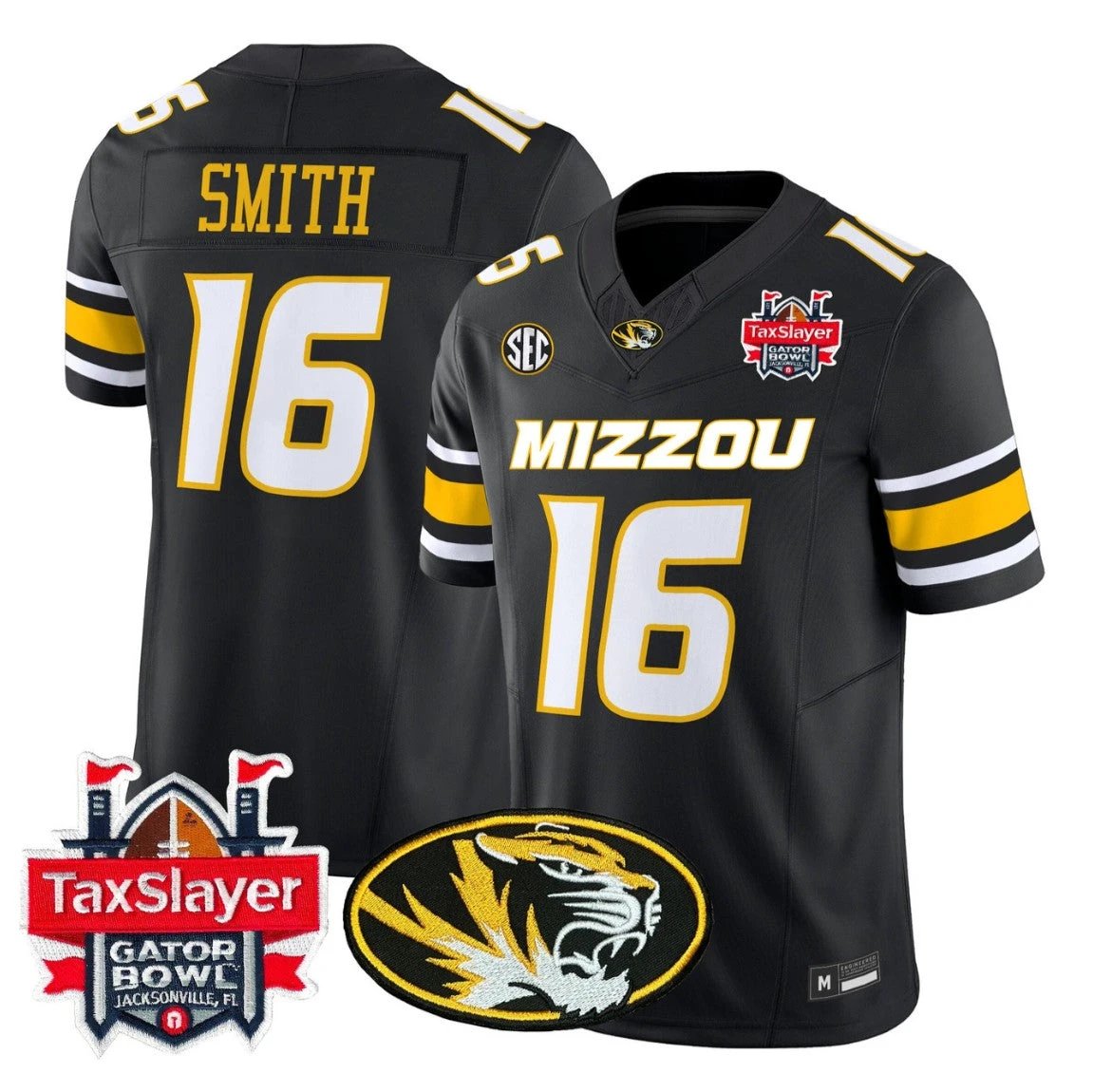 Brad Smith Jersey #16 Missouri Tigers 2025 Gator Bowl Vapor Stitched by My Store NCAA Football Jerseys