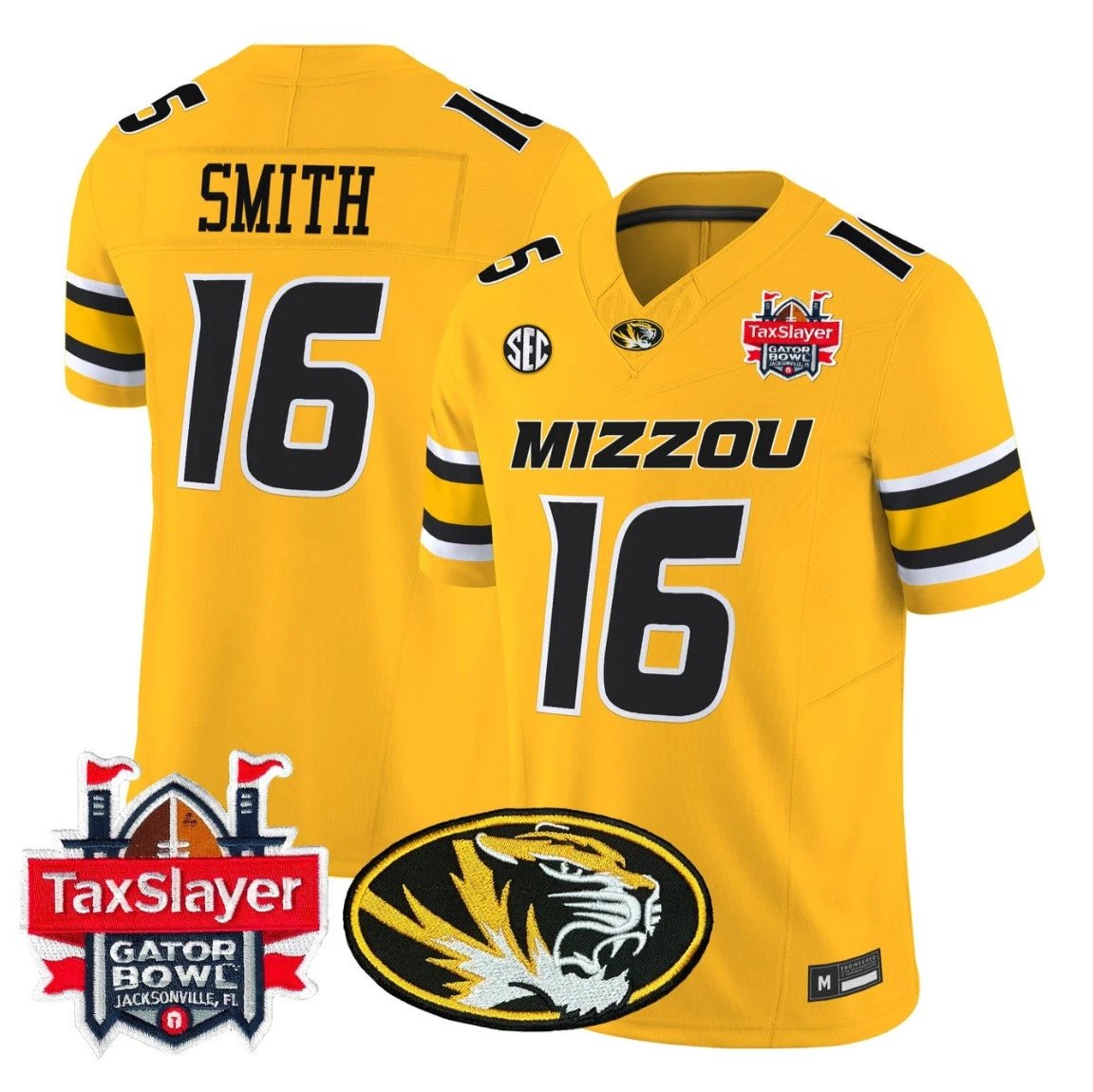 Brad Smith Jersey #16 Missouri Tigers 2025 Gator Bowl Vapor Stitched by My Store NCAA Football Jerseys