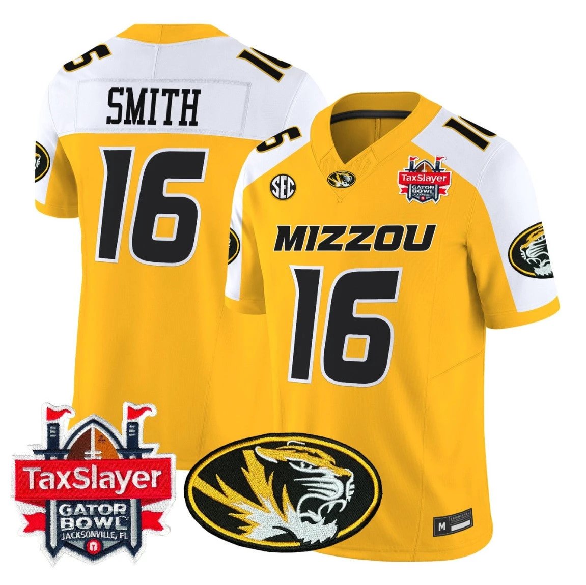 Brad Smith Jersey #16 Missouri Tigers 2025 Gator Bowl Vapor Stitched by My Store NCAA Football Jerseys