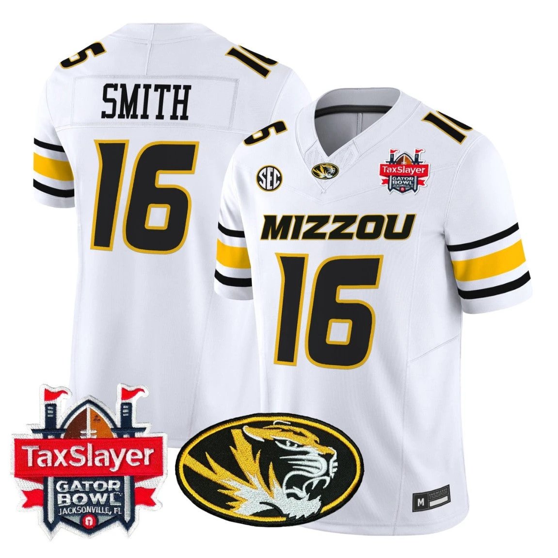 Brad Smith Jersey #16 Missouri Tigers 2025 Gator Bowl Vapor Stitched by My Store NCAA Football Jerseys