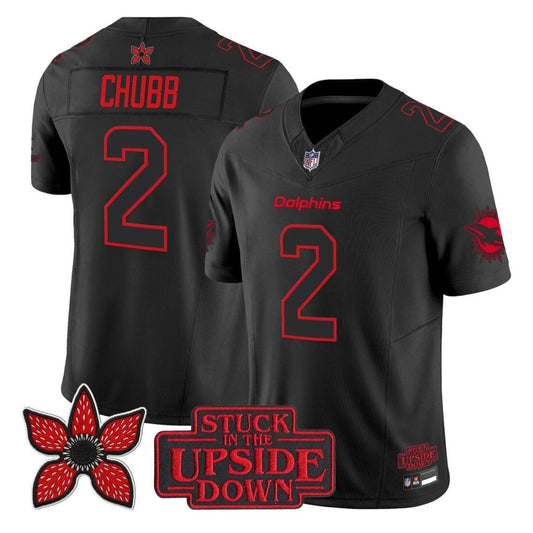 Bradley Chubb Jersey #2 Miami Dolphins Stranger Things Edition Limited Stitched by My Store NCAA Football Jerseys