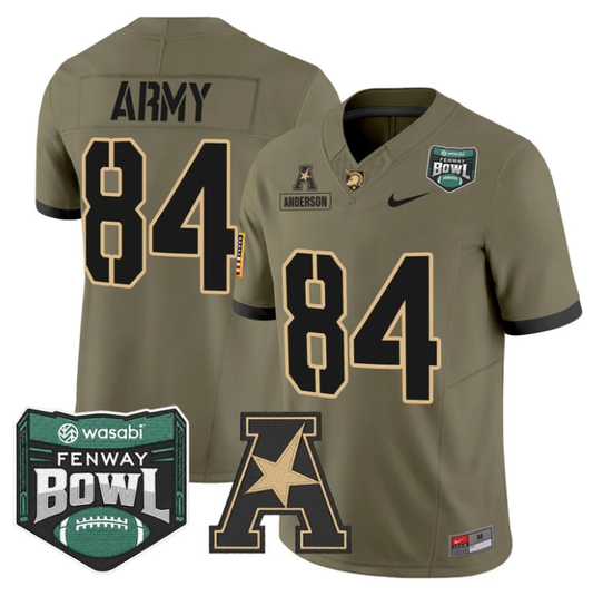 Brady Anderson Jersey #84 Army Black Knights 2025 Fenway Bowl Stitched Olive by NCAA Football Jersey