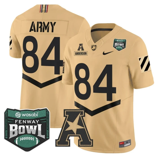 Brady Anderson Jersey #84 Army Black Knights 2025 Fenway Bowl Stitched Tan by NCAA Football Jersey