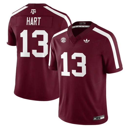 Brady Hart Jersey #13 Texas A&M Aggies 1975 Throwback Stitched Maroon by NCAA Football Jersey