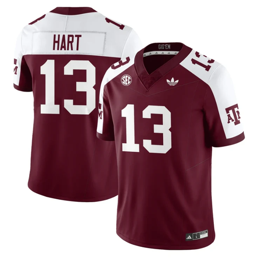 Brady Hart Jersey #13 Texas A&M Aggies 1975 Throwback Stitched by My Store NCAA Football Jerseys