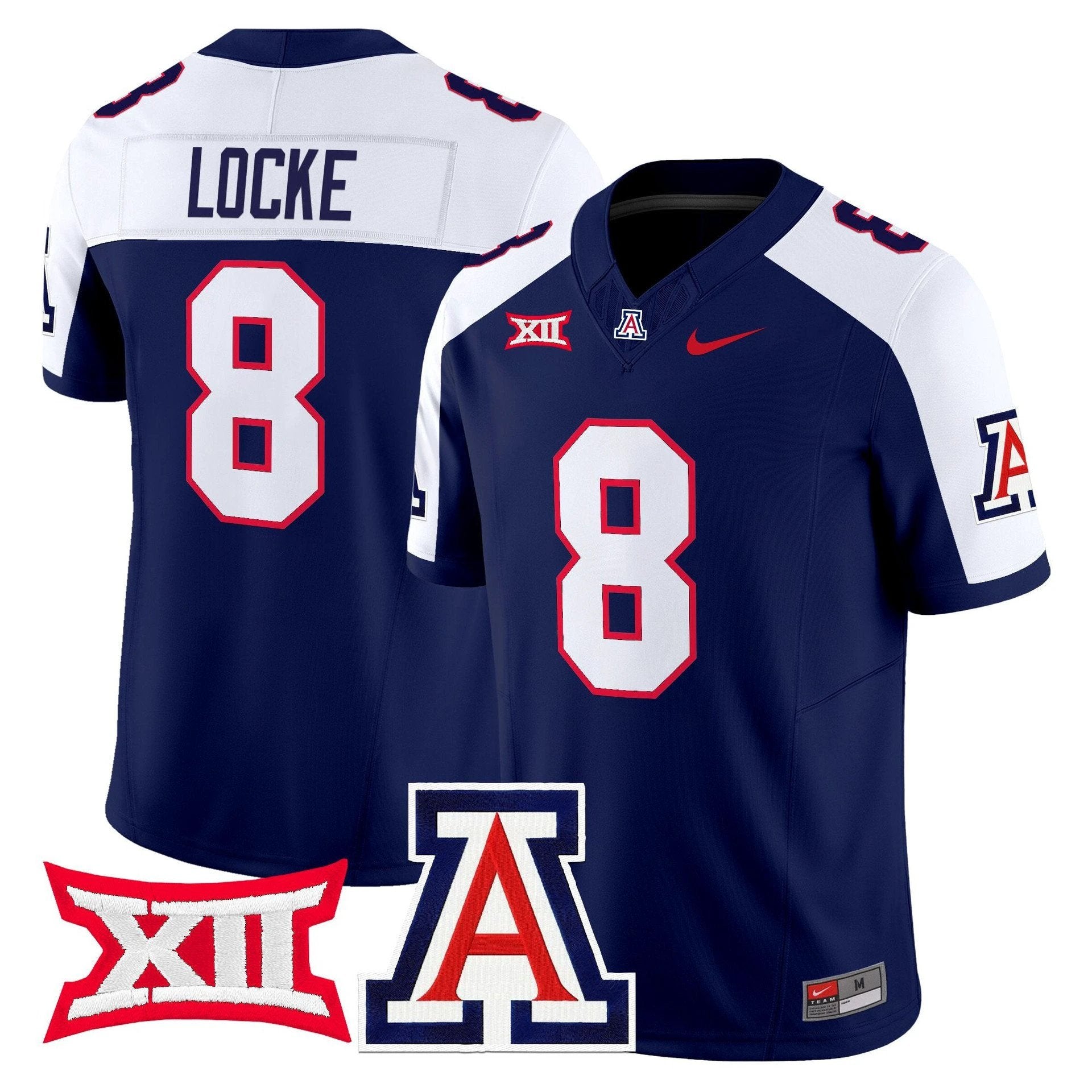 Braedyn Locke Jersey #8 Arizona Wildcats 2025 Limited Stitched by My Store NCAA Football Jerseys