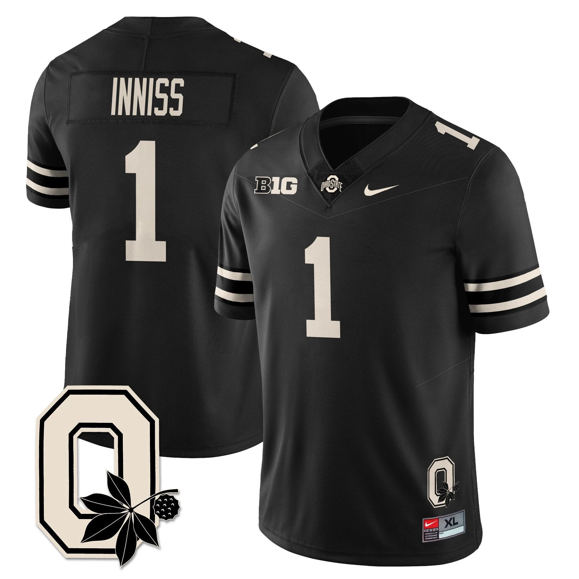 Brandon Inniss Jersey #1 Ohio State Buckeyes 2025 Vapor Limited Stitched by My Store NCAA Football Jerseys
