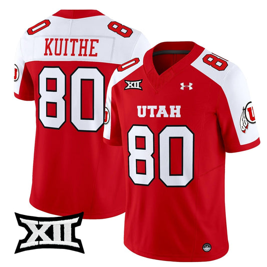 Brant Kuithe Jersey #80 Utah Utes 2025 Vapor Limited Stitched Red Alternate by NCAA Football Jersey