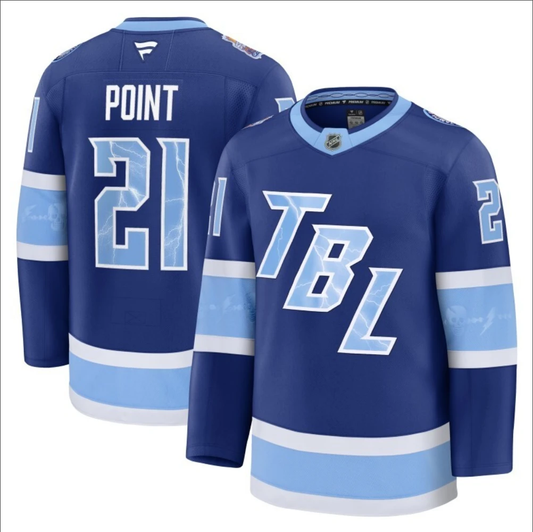 Brayden Point Jersey #21 Tampa Bay Lightning 2026 Stadium Series Premium Blue by Hockey David