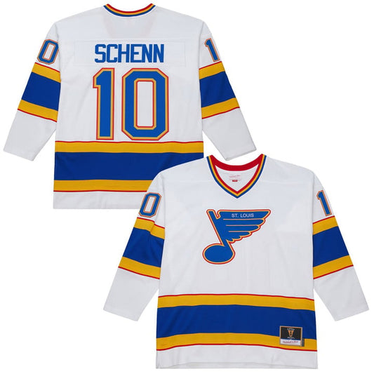 Brayden Schenn Jersey #10 St. Louis Blues Throwback 1990-91 Power Play Stitched by Hockey David