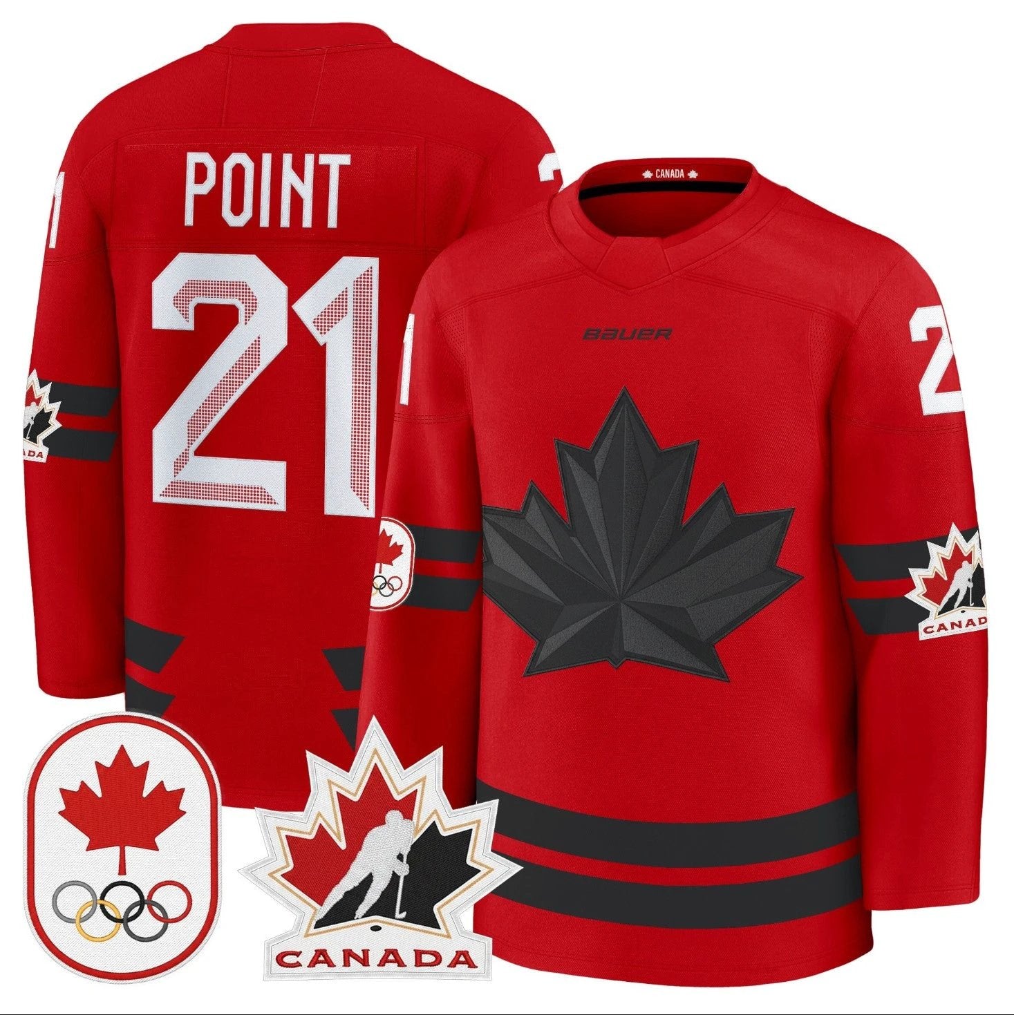 Brayden Point Jersey #21 Canada Olympic Premium Hockey Stitched by Hockey David