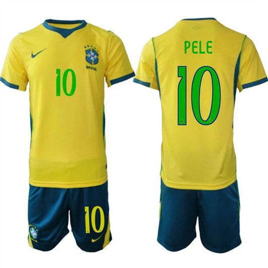 Brazil #10 PELE Jersey National Team x World Cup 2026 Home On Field Soccer by Soccer Jersey