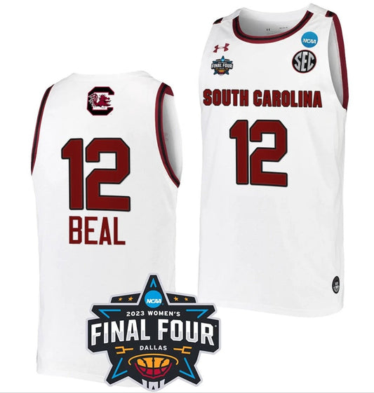 Brea Beal Jersey South Carolina Gamecocks College Basketball 2023 NCAA Final Four Garnet White #12 by My store basketball