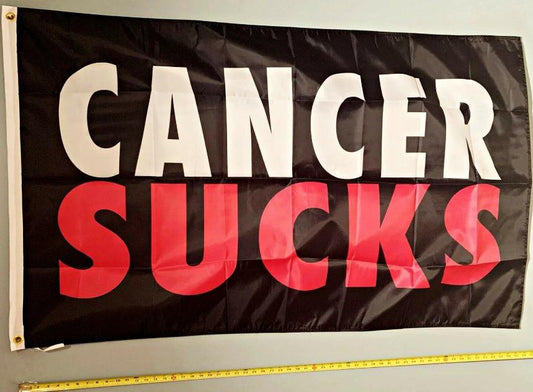 Breast Cancer Flag Cancer Sucks B Hope Pray USA Sign 3x5' by flagsjustdoit
