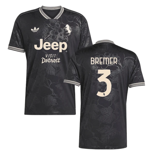 Bremer 3 Juventus 2025-26 Third Match Jersey – Black by Soccer Jersey
