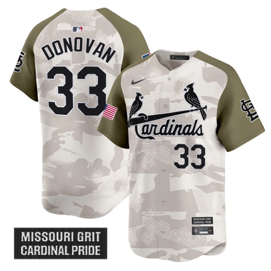 Brendan Donovan Jersey #33 St. Louis Cardinals 2025 Armed Forces Day Vapor Stitched Alternate by My Store