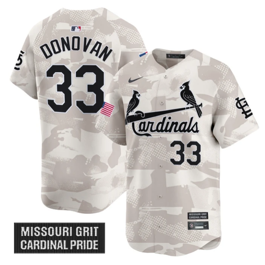 Brendan Donovan Jersey #33 St. Louis Cardinals 2025 Armed Forces Day Vapor Stitched Camo by My Store