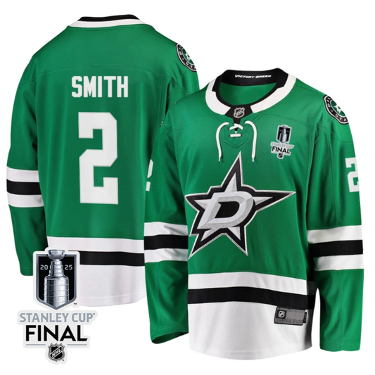 Brendan Smith 2 Dallas Stars 2025 STANLEY CUP Final Patch Home Men Jersey Black by Hockey David