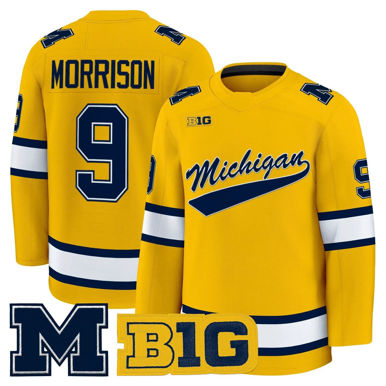 Brendan Morrison Jersey #9 Michigan Wolverines 2025-26 Premium All Stitched by Hockey David