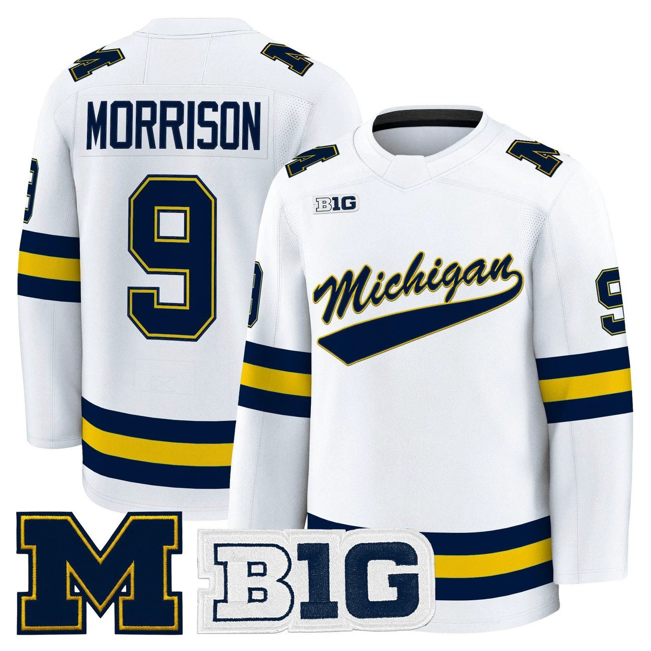 Brendan Morrison Jersey #9 Michigan Wolverines 2025-26 Premium All Stitched by Hockey David