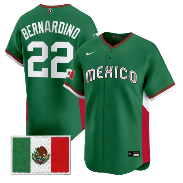 Brennan Bernardino Jersey #22 Mexico World Baseball Classic 2026 Stitched by My Store