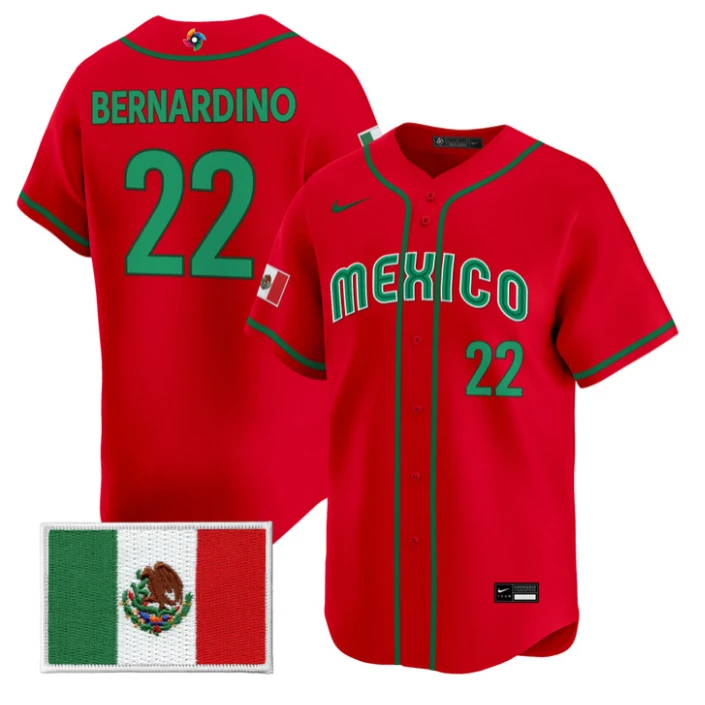 Brennan Bernardino Jersey #22 Mexico World Baseball Classic 2026 Stitched by My Store