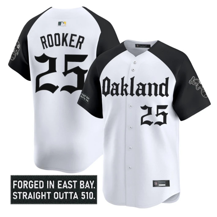 JJ Bleday Jersey #33 Oakland Athletics Gothic East Bay Edition Stitched Black by My Store