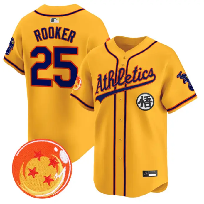 Brent Rooker Jersey #25 Athletics Jersey Dragon Ball Premier Stitched by My Store