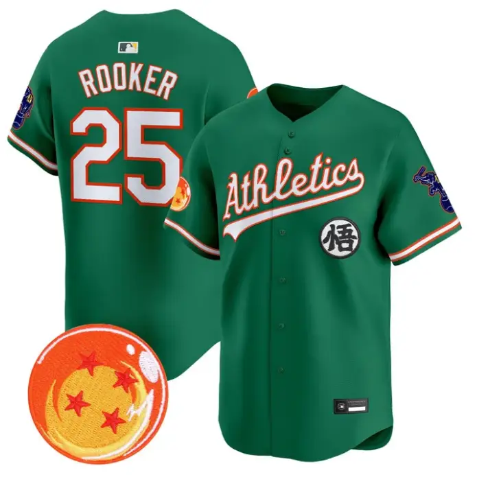 Brent Rooker Jersey #25 Athletics Jersey Dragon Ball Premier Stitched by My Store