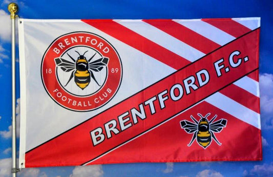 Brentford Football Club Flag 3x5ft Banner polyester by flagsjustdoit