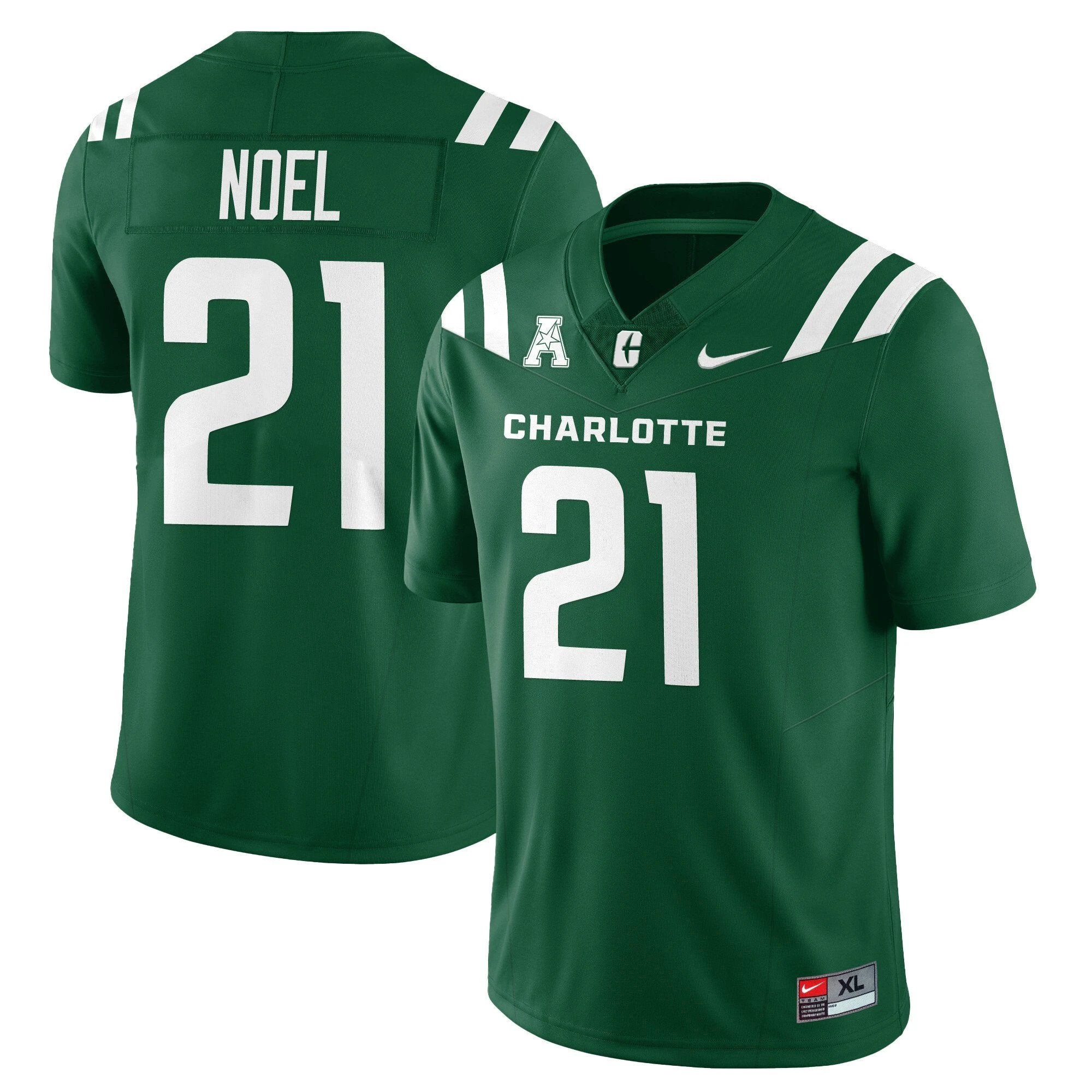 Breon Noel Jersey #21 Charlotte 49ers Football 2025 Limited Stitched Green by My Store