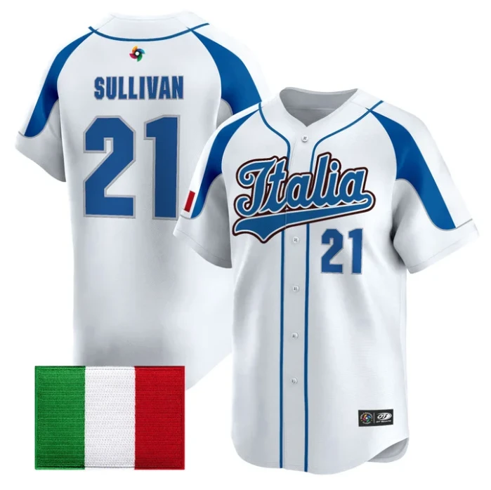 Brett Sullivan Jersey #21 Team Italy 2026 World Baseball Classic Stitched by My Store