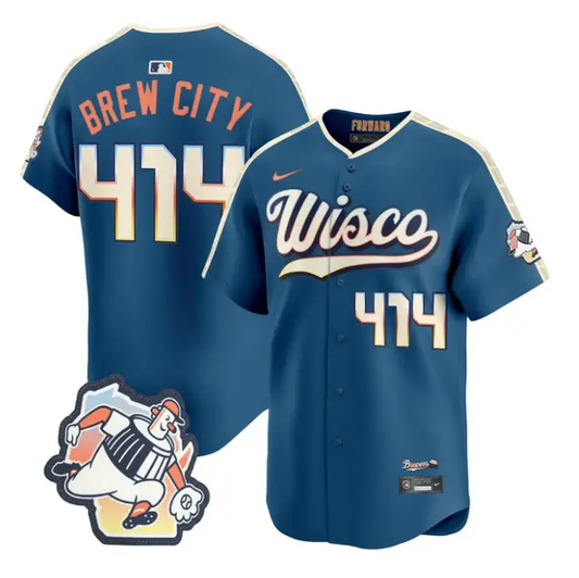 Brew City Jersey #414 Milwaukee Brewers 2026 City Connect Premier Stitched by My Store